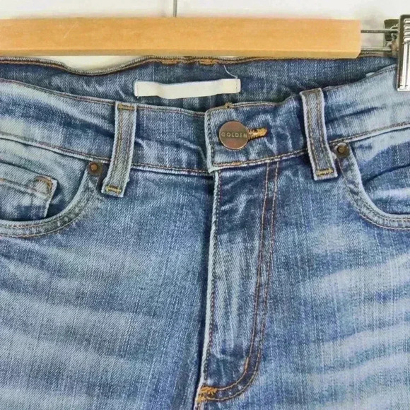 GOLDEN Denim Blue Denim Jeans with Zipper Ankle - Picture 3 of 3